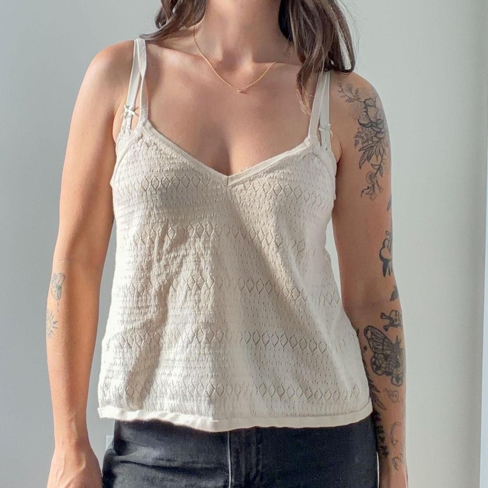 Sézane Yoran Top Cotton Knit Tank Top Size Small
